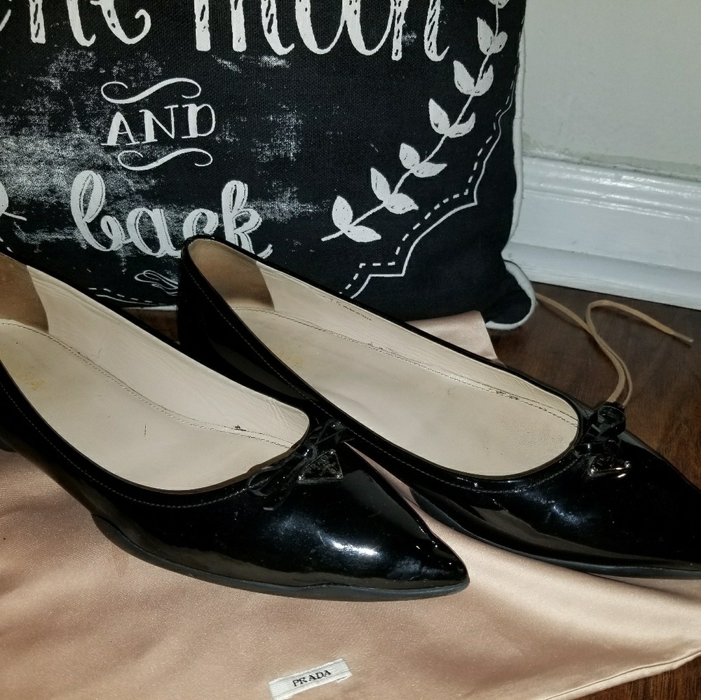SOLD Prada Black Patent Leather Flats US 10 - Picture 8 of 8